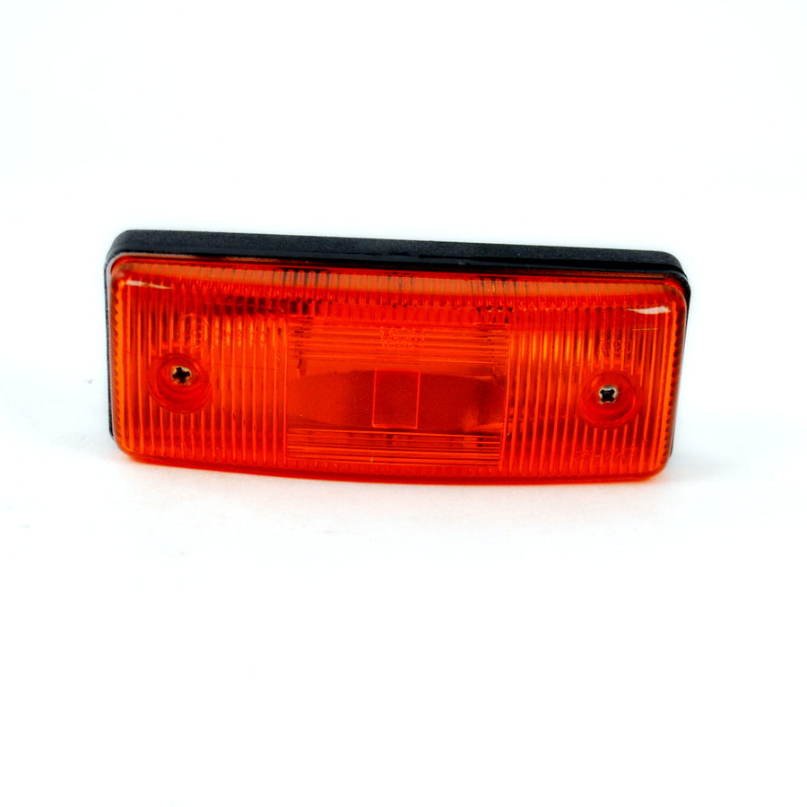 Feu de gabarit ovale jaune – Ampoule 12/24 V, 97×37×22 mm, entraxe de fixation 53 mm