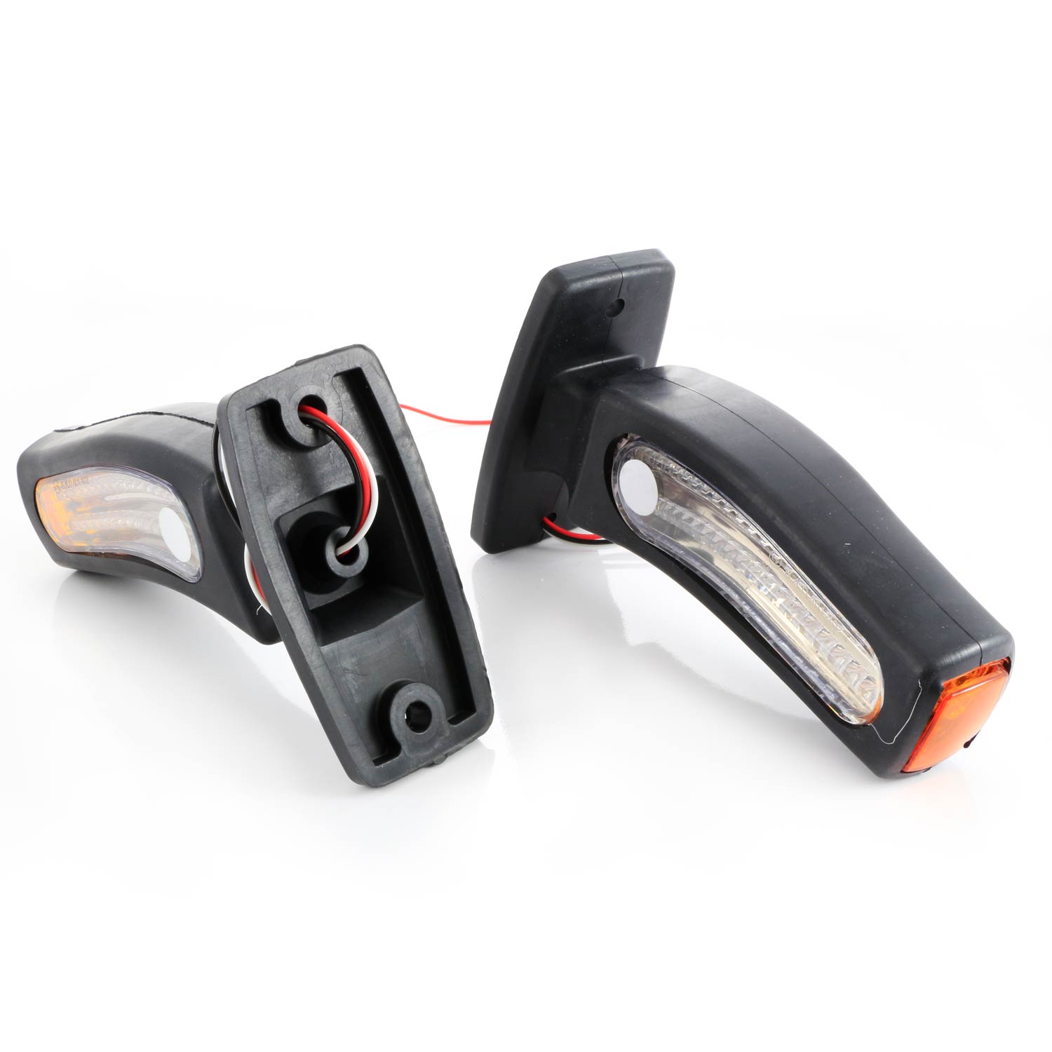 Feu de gabarit à néon triple LED avec témoin, rouge/blanc/ambre, 12/24 V