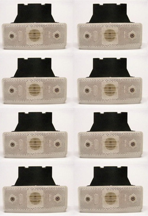 Weiße LED-Umrissleuchte, 12/24V, 4 LEDs, 110 x 42 x 6 mm