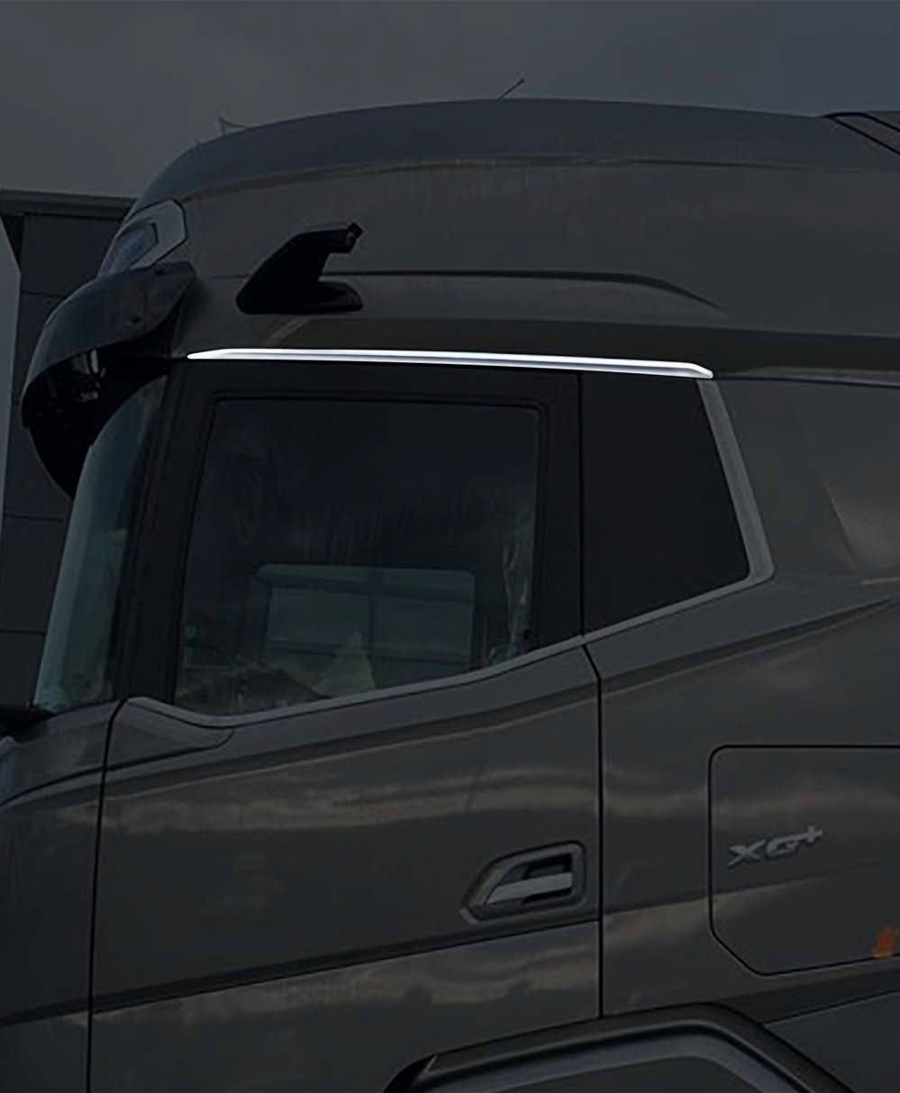 Encadrement décoratif de vitre – adapté pour DAF XG/XG+, inox, jeu gauche et droit