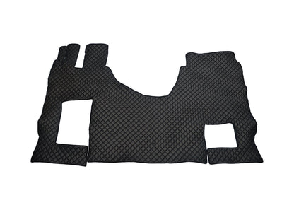 Tapis de sol en cuir noir – adapté pour Mercedes Actros Giga Space MP4/MP5, siège rabattable