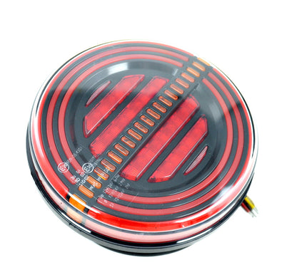 Feu arrière stop néon LED, 3 fonctions position, stop et clignotant dynamique, 12/24 V, 142 x 38 mm