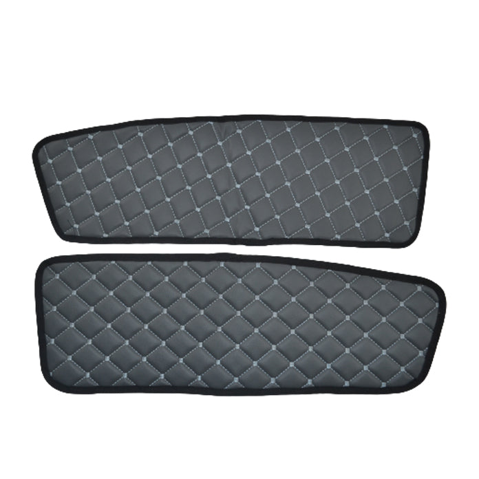 Tapis de porte – jeu 2 pièces en cuir synthétique (éco-cuir), gris, adapté pour DAF XF105/XF106 (2006+)