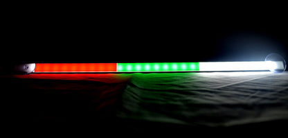 LED-Rohr-Warnleuchte, 50 cm, Weiß/Grün/Rot, 12/24 V