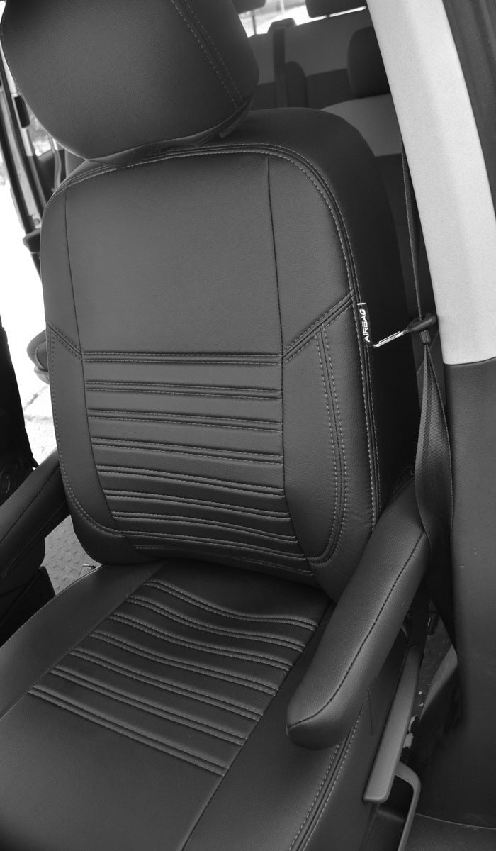 Leather Seat Covers – Black, 2+1 Seats, suitable for Renault Master and suitable for Opel Movano 2011–2020