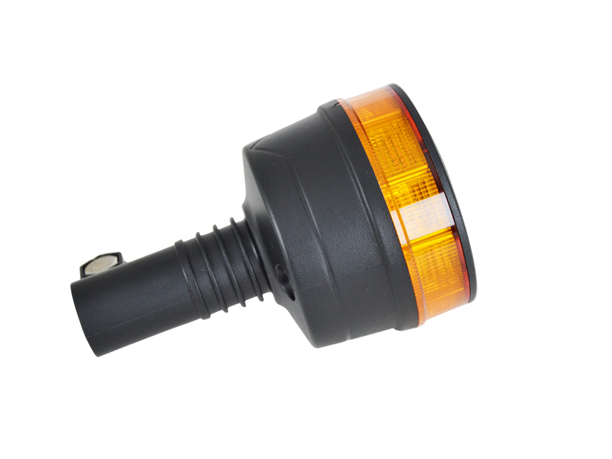 Gyrophare LED orange, multivoltage 12–30 V, feu de signalisation sur mât