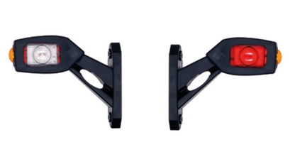 Feu de gabarit LED court incliné, côté gauche, 13,5 cm, jaune/blanc/rouge, fabriqué en Pologne