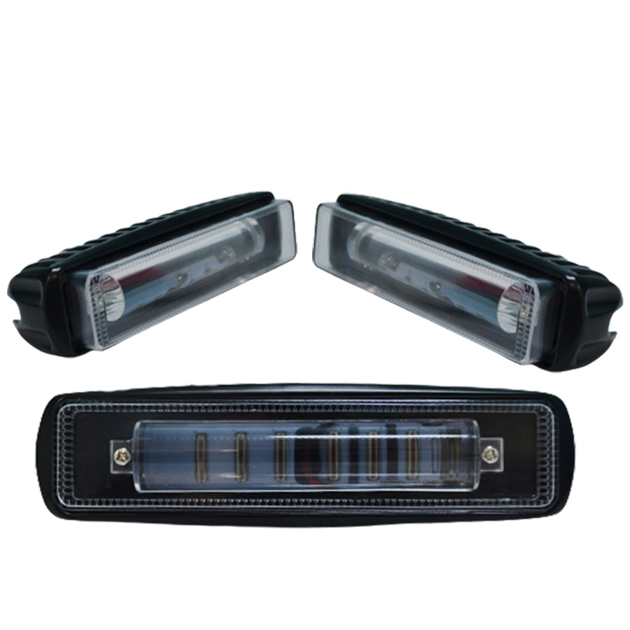 Barre lumineuse de travail LED, lumière rouge, 30 W, 6 LED, 155 x 45 x 60 mm, 12 V/24 V