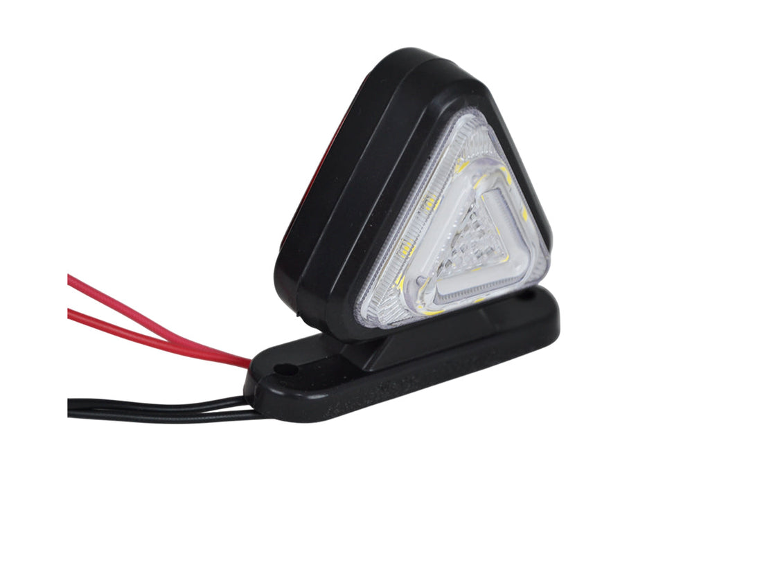 Dreieckiges LED-Positionslicht, 18 Dioden, Rot/Weiß, 12V/24V