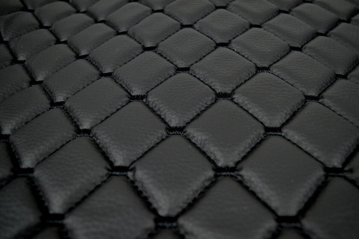 Tapis de sol droit en cuir synthétique (éco-cuir) – adapté pour Scania R Trucks, sièges standards, boîte automatique, 2010–2019, noir