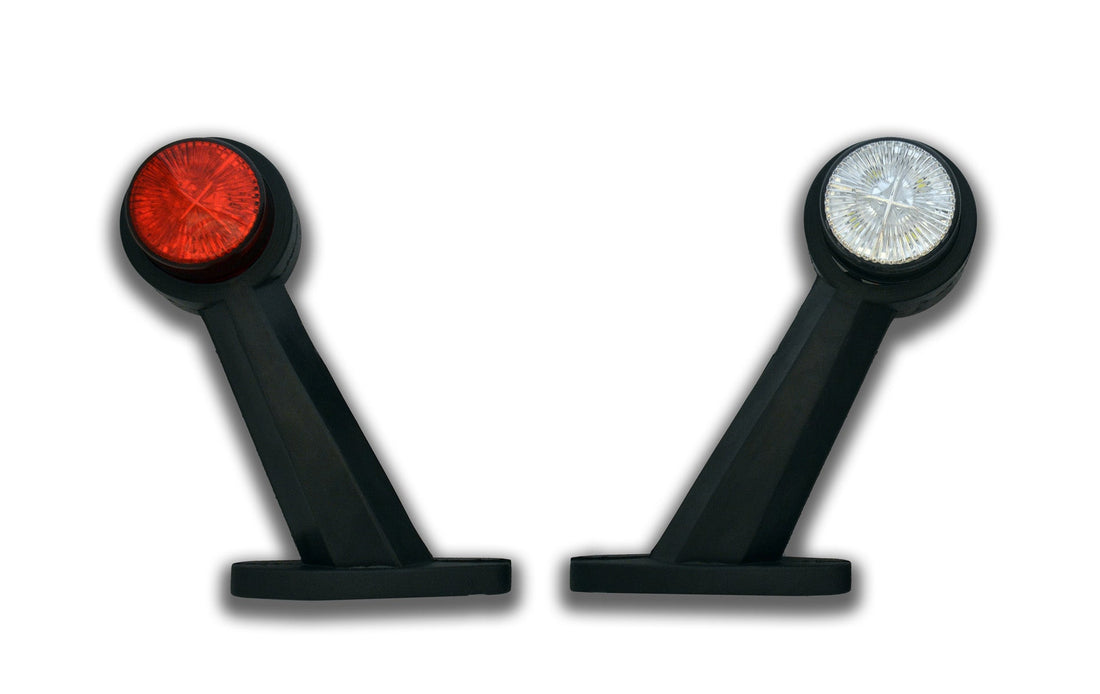 Schräg montierte LED-Markierungsleuchte – 4 Dioden, Rot und Weiß