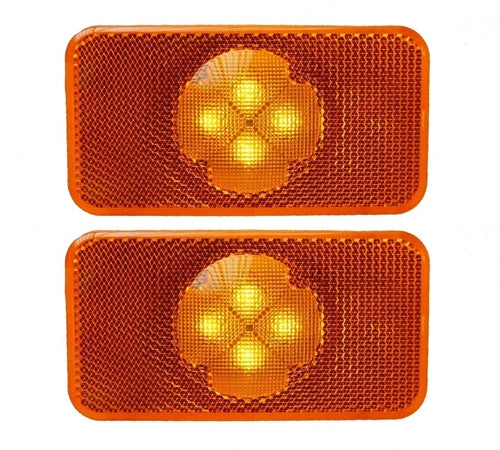Feu de gabarit latéral à LED – Jaune, 4 LED, adapté pour Volvo