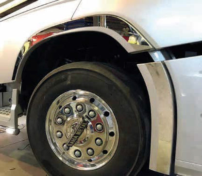 Fender Decoration – Above Wheel, Set of 2, suitable for Volvo FH4 2013+, Stainless Steel