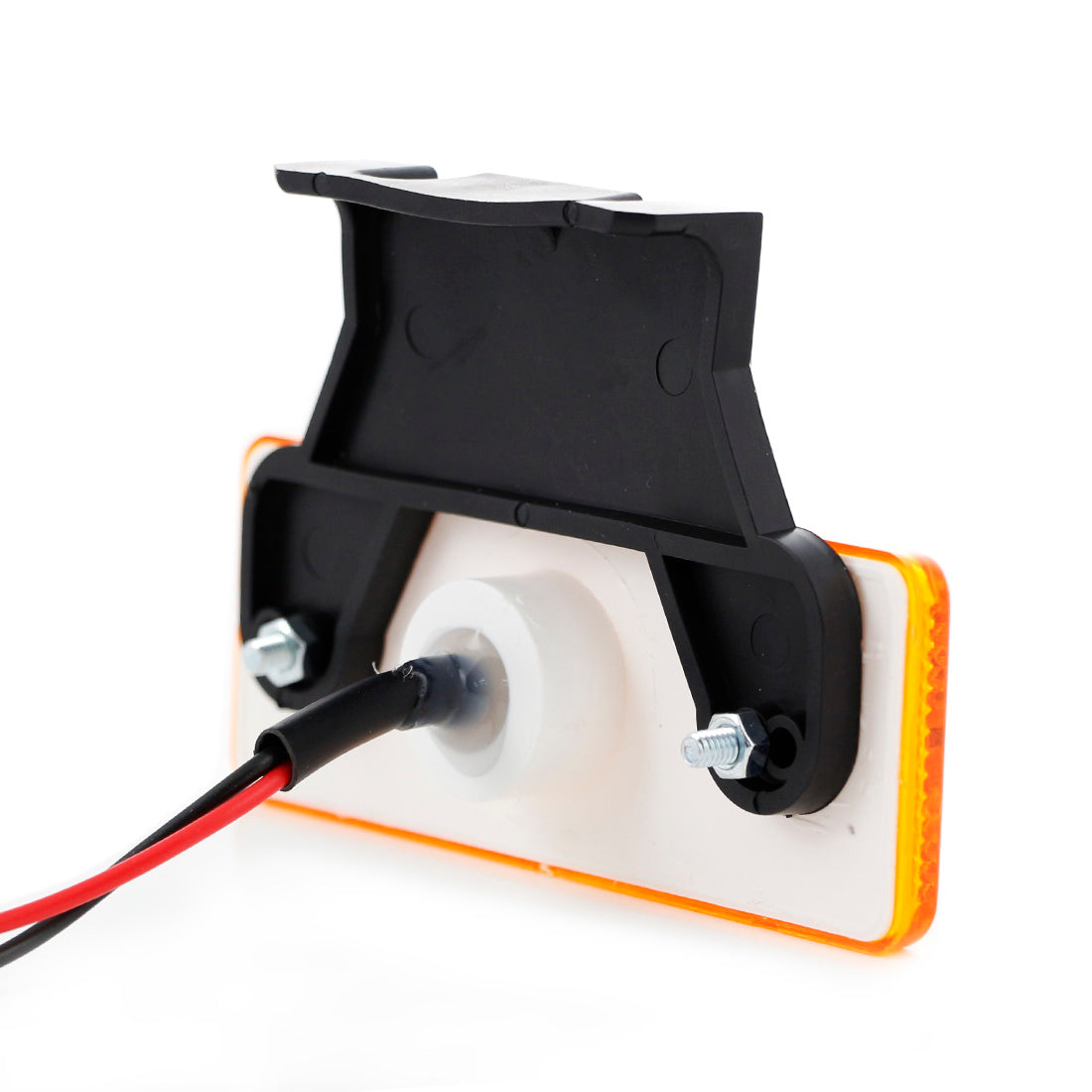 Feu de gabarit latéral LED jaune, 12/24 V, 4 LED, 110×42×6 mm avec support