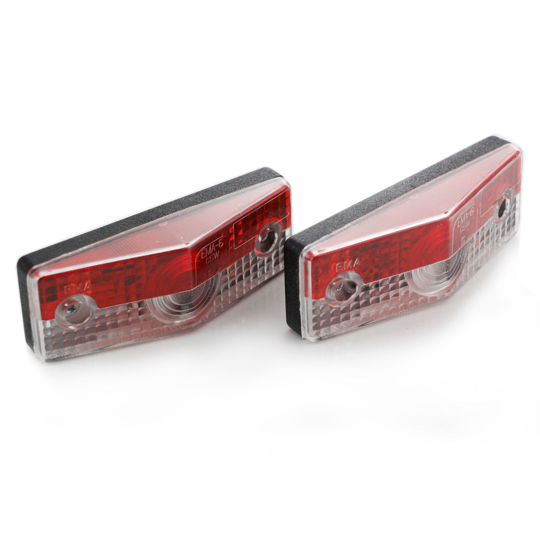 Feu de gabarit vertical rouge/blanc, ampoule 12/24 V, 95 × 35 × 27 mm, entraxe de fixation 52 mm