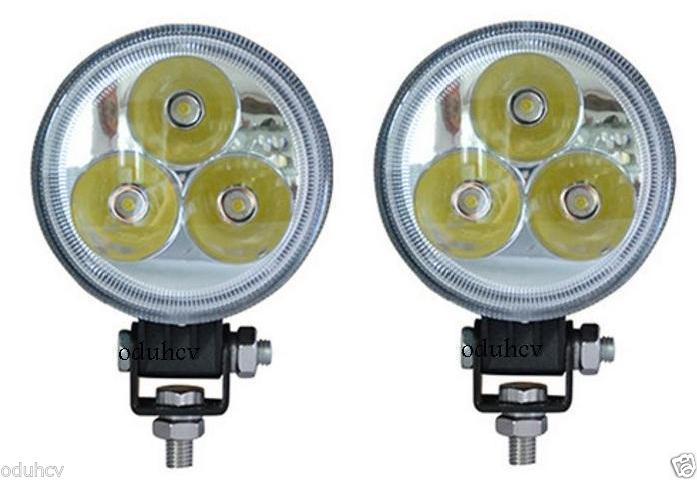 Projecteur de travail LED 9 W 12/24 V avec boîtier en aluminium et kit de montage