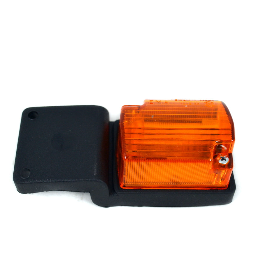 Petit feu de gabarit latéral ambre rectangulaire suspendu, 12/24 V, à ampoule, 104 x 36 x 23 mm