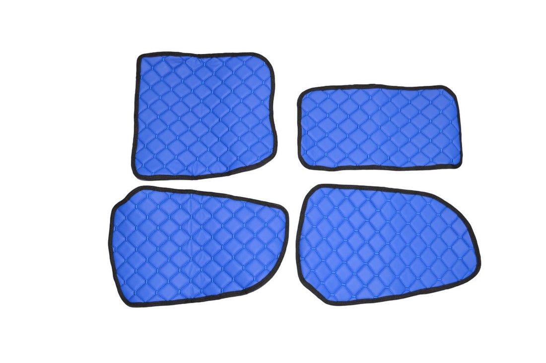Tapis de porte en cuir synthétique (éco-cuir) – adapté pour Scania R Series 2010–2016, bleu