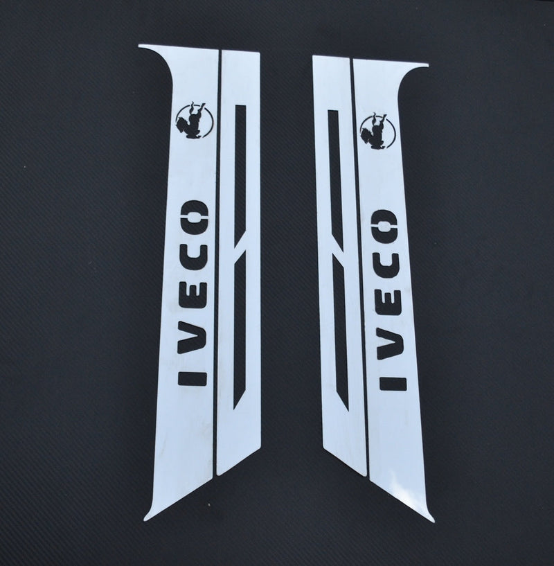Mirror-Finish Stainless Steel Column Sill Set – Iveco Stralis/Hi-Way