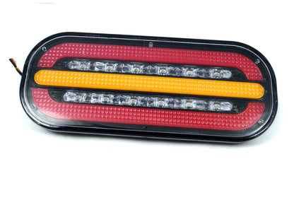 Feu arrière combiné ovale à LED néon – 24 V, 4 fonctions, clignotant dynamique