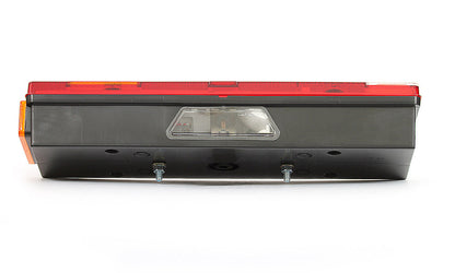 Left Universal Rear Combination Lamp, Bulb and LED, 12/24V, 450×115×80 mm