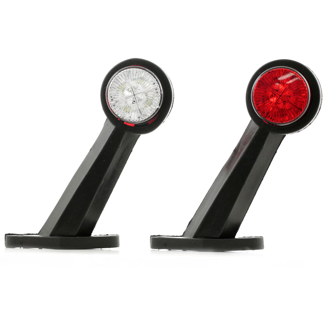 Schräg montierte LED-Markierungsleuchte – 4 Dioden, Rot und Weiß
