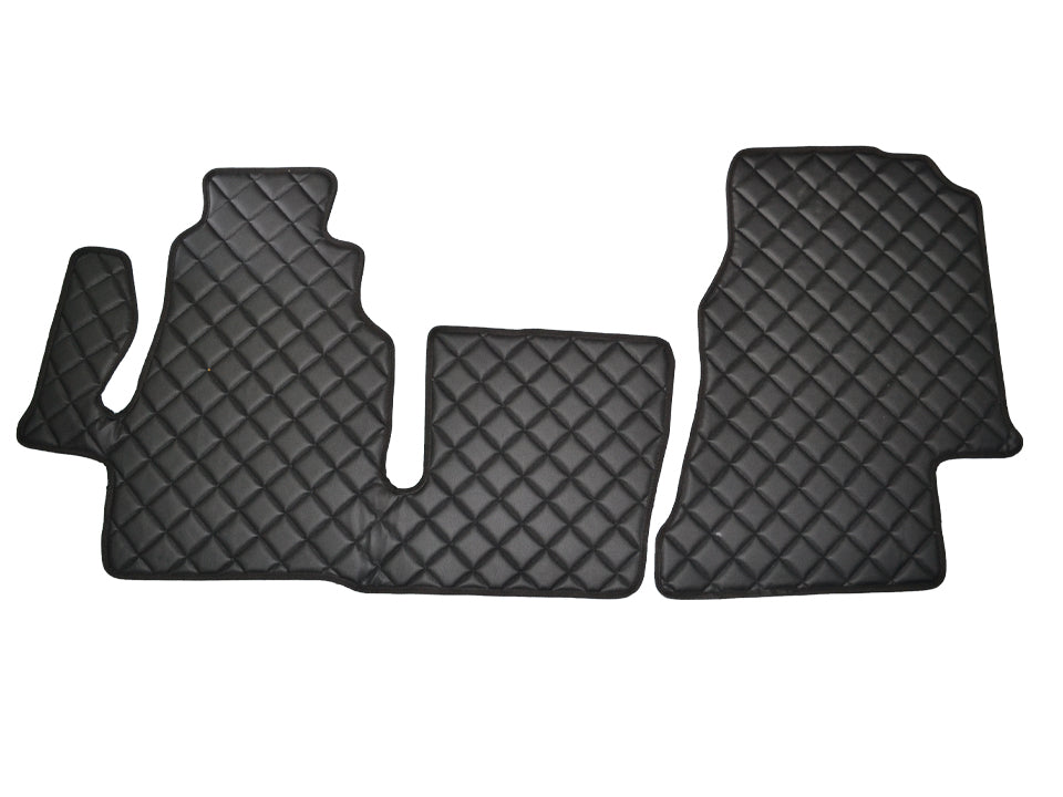 Leather Floor Mats – suitable for Mercedes Sprinter I 2000–2006, Black