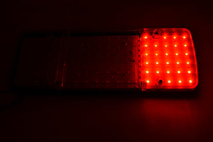 Десен LED стоп – 12 V, 4 секции, 92 диода, горен бял светлинен сигнал за заден ход