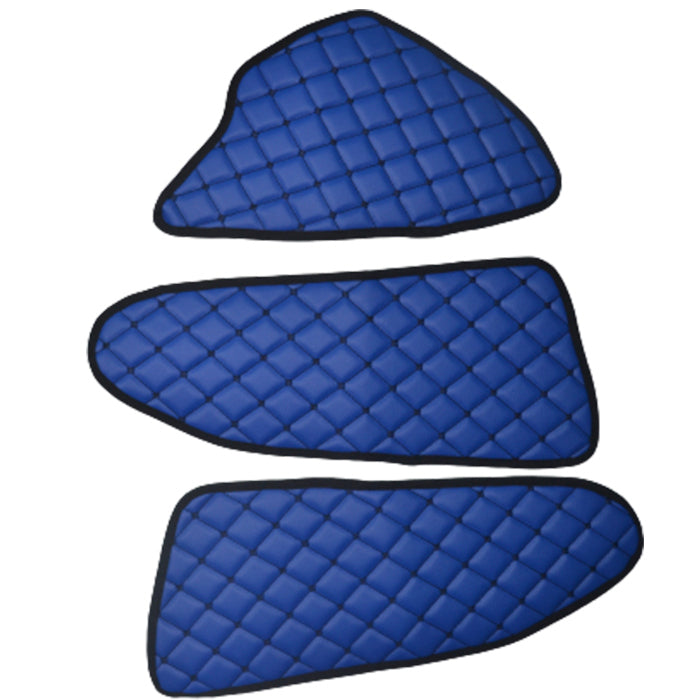 Tapis de panneaux de porte – Volant à droite, cuir synthétique (éco-cuir), bleu, adapté pour Mercedes Actros MP4