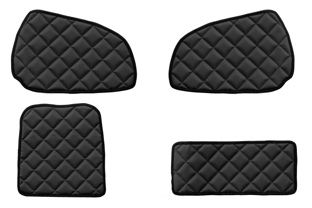 Tapis de panneaux de porte – cuir synthétique (éco-cuir), adapté pour Scania R Series 2010–2016, noir