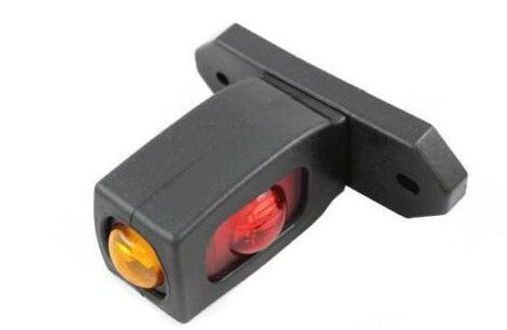 Kurzes LED-Positionslicht 12/24V Weiß Gelb Rot 105 x 84 x 35 mm mit 450 mm Kabel