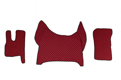 Tapis de sol bordeaux en cuir synthétique (éco-cuir) – adaptés pour DAF XF 2021+