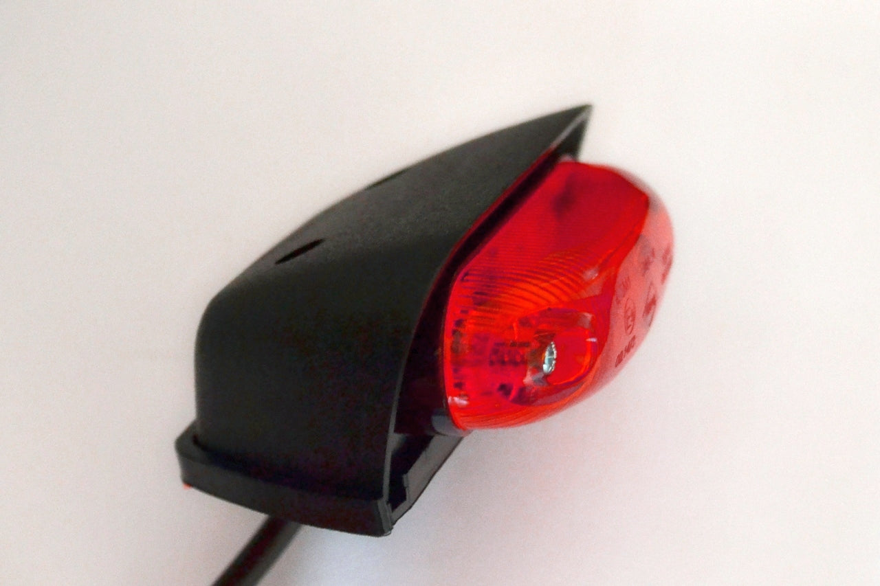 Feu de gabarit de toit LED ovale, cabochon rouge, lampe de position 12/24 V