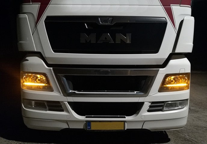 Gelbe LED-Tagfahrlicht-Module – geeignet für MAN E6 Lkw 2020+, 24V