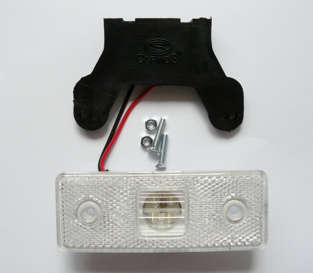 Weiße LED-Umrissleuchte, 12/24V, 4 LEDs, 110 x 42 x 6 mm