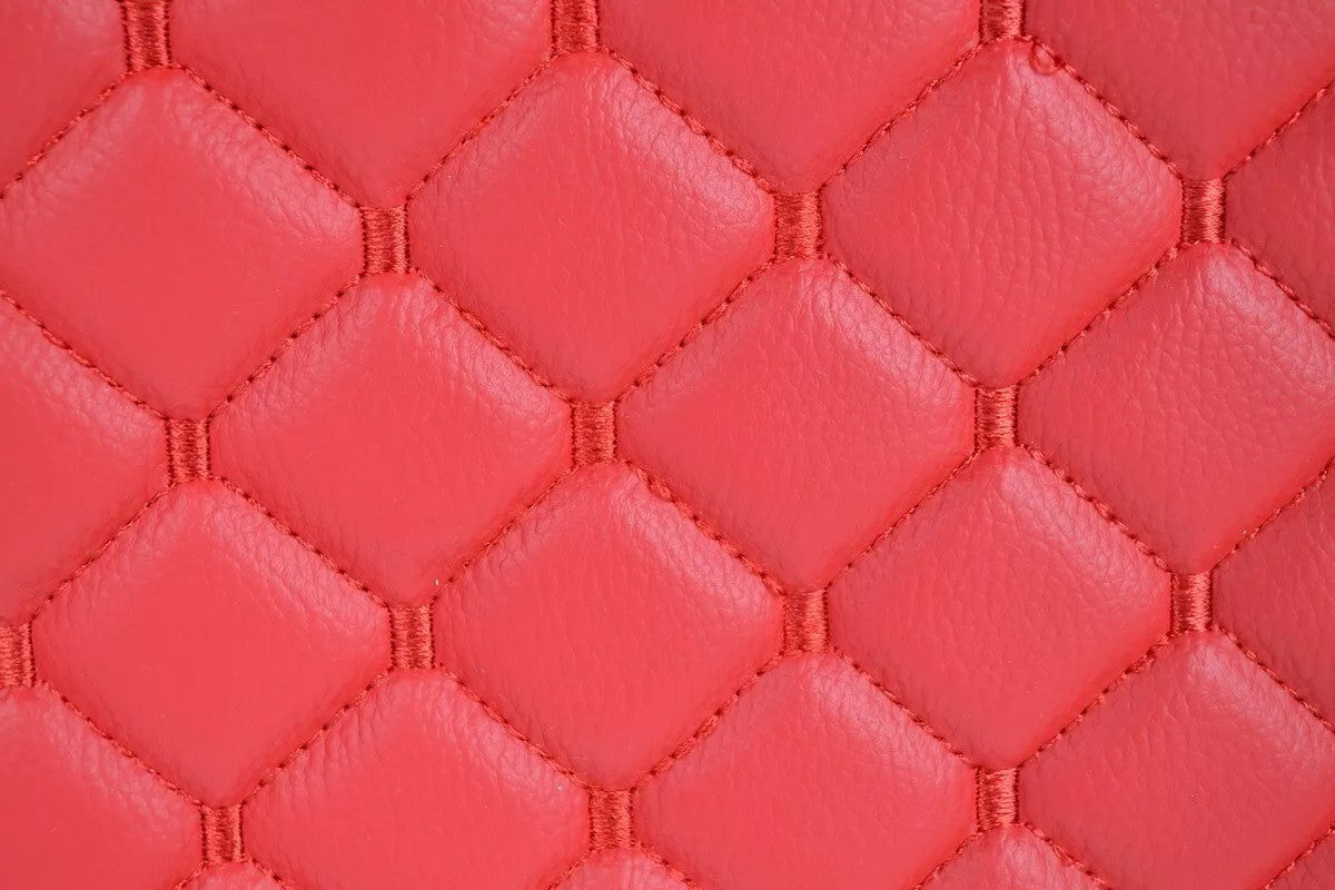 Tapis de sol en cuir – adapté pour Scania 4 Series, rouge, 1995–2004