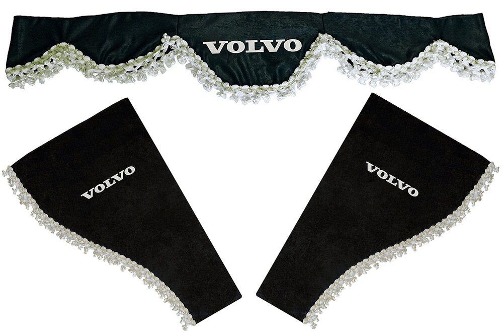 Jeu de rideaux pour camion adapté pour Volvo – 3 pièces noir