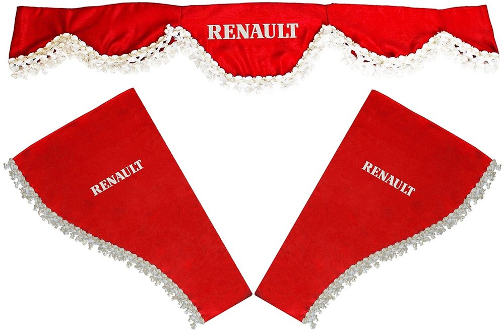 Комплект пердета за камион, подходящ за Renault – 3 части, червен