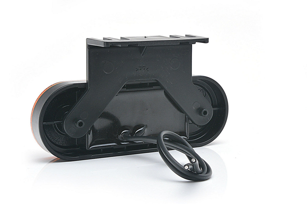 Feu de position latéral orange avec bande néon, 12/24 V, 4 LED, 115 x 41 x 20 mm