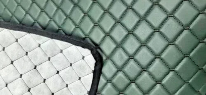 Tapis de sol en cuir synthétique (éco-cuir) – Vert, adapté pour MAN TGX boîte automatique (tiroir simple), conduite à droite, 2018+