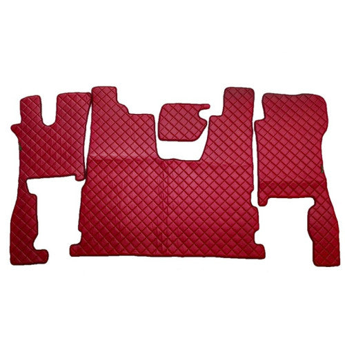Tapis de sol bordeaux en cuir synthétique (éco-cuir) – adapté pour Scania R 2016+