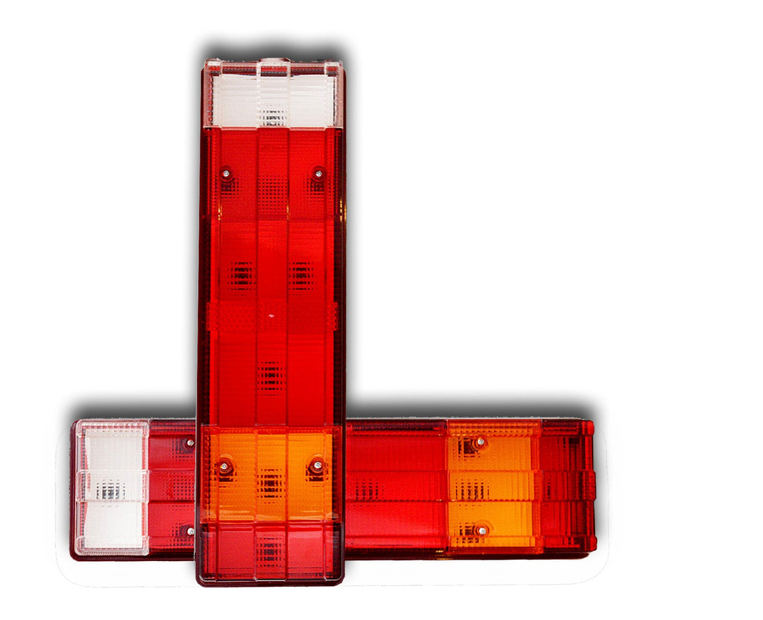 Rear Combination Tail Lights Suitable for Mercedes – Bulb Type, 470 x 132 x 90 mm, Set with Side Connector