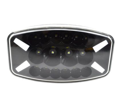 Feu combiné halogène ovale avec DRL néon, 16 LED, 12/24 V, 250×140×70 mm