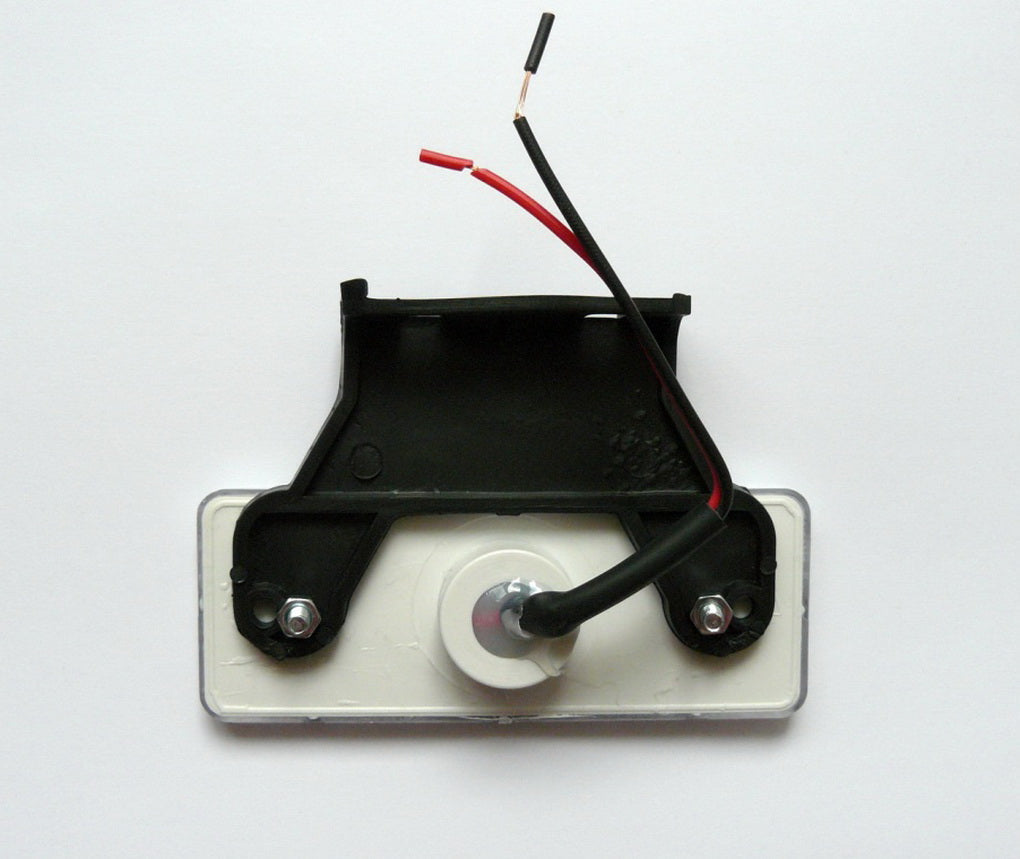 Weiße LED-Umrissleuchte, 12/24V, 4 LEDs, 110 x 42 x 6 mm