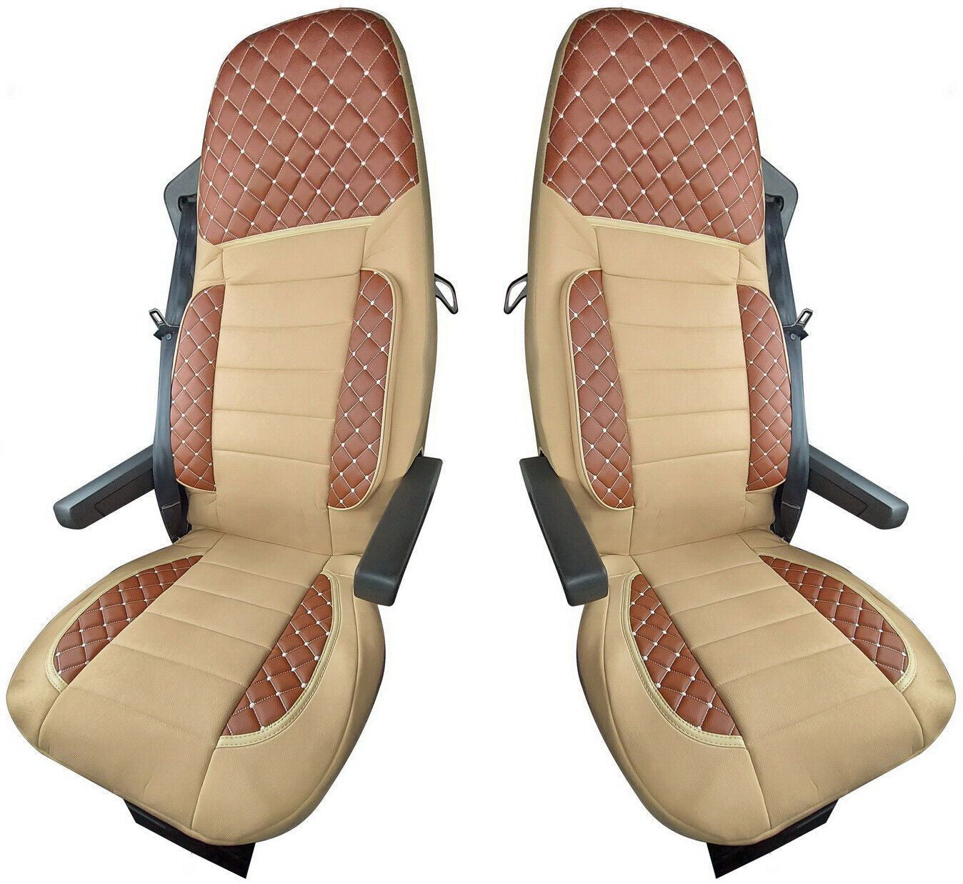 Deluxe Sitzbezüge geeignet für MAN TGX Euro 5 – Braun, 2007–2014