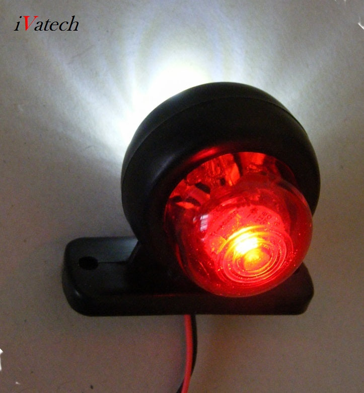 LED Marker Light White/Red 12/24 V 45 x 45 x 45 mm Universal Fit