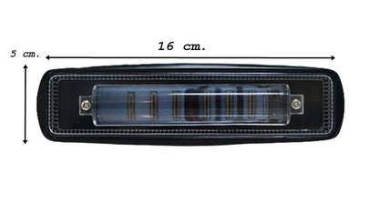 Barre lumineuse de travail LED, lumière rouge, 30 W, 6 LED, 155 x 45 x 60 mm, 12 V/24 V