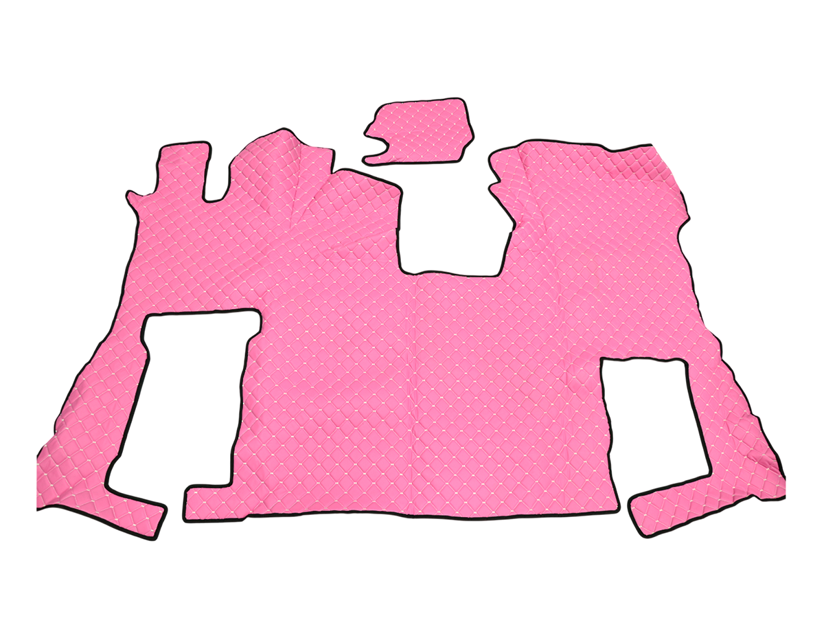 Tapis de sol en cuir – adapté pour Scania S Flat Floor, siège passager rabattable, rose, 2016+