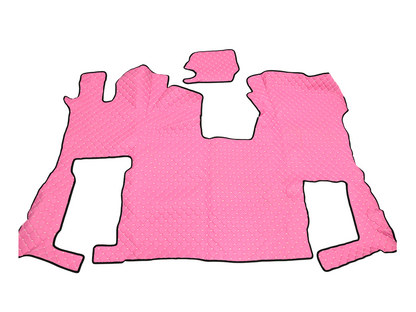 Tapis de sol en cuir – adapté pour Scania S Flat Floor, siège passager rabattable, rose, 2016+