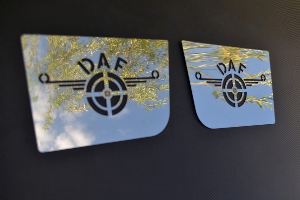 Edelstahl-Trittstufen-Dekoset – geeignet für DAF XF, Chrom-Nickel-Oberfläche